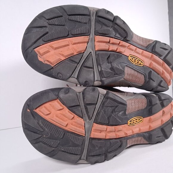 Keen Verdi II Mid Hiking Boots Women 8.5 Leather Tan Orange Outdoor 1009555 - Picture 13 of 15